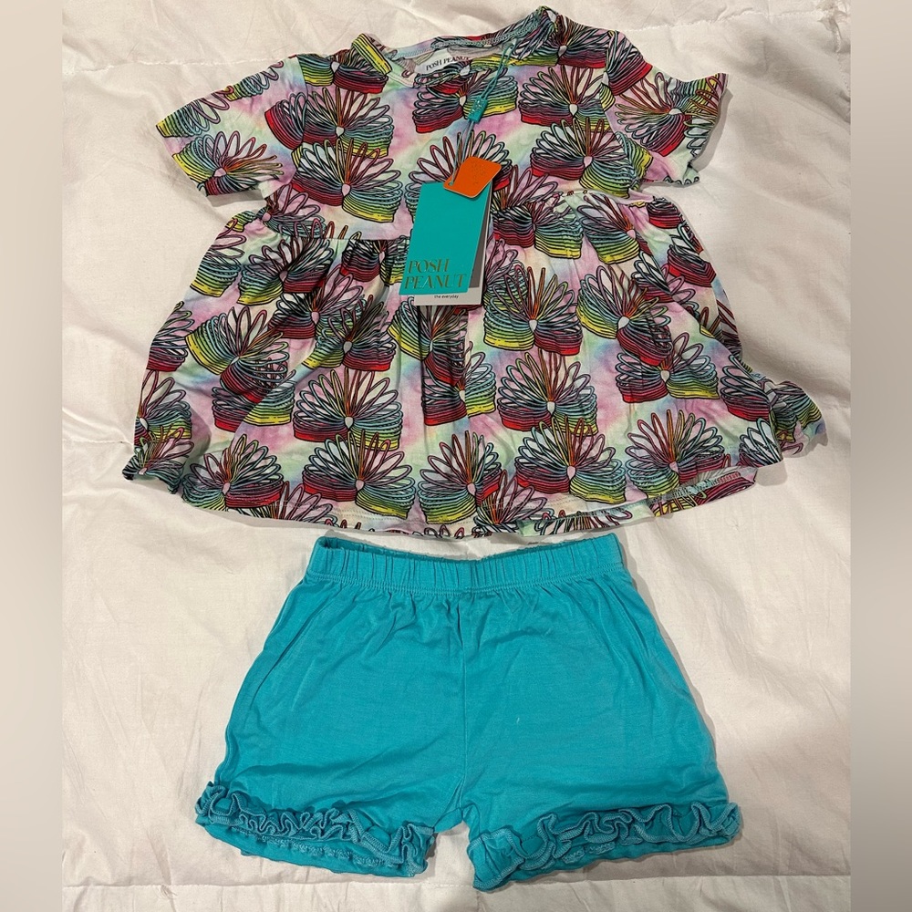 Posh Peanut 2T Slinky Short Sleeve and Short set
